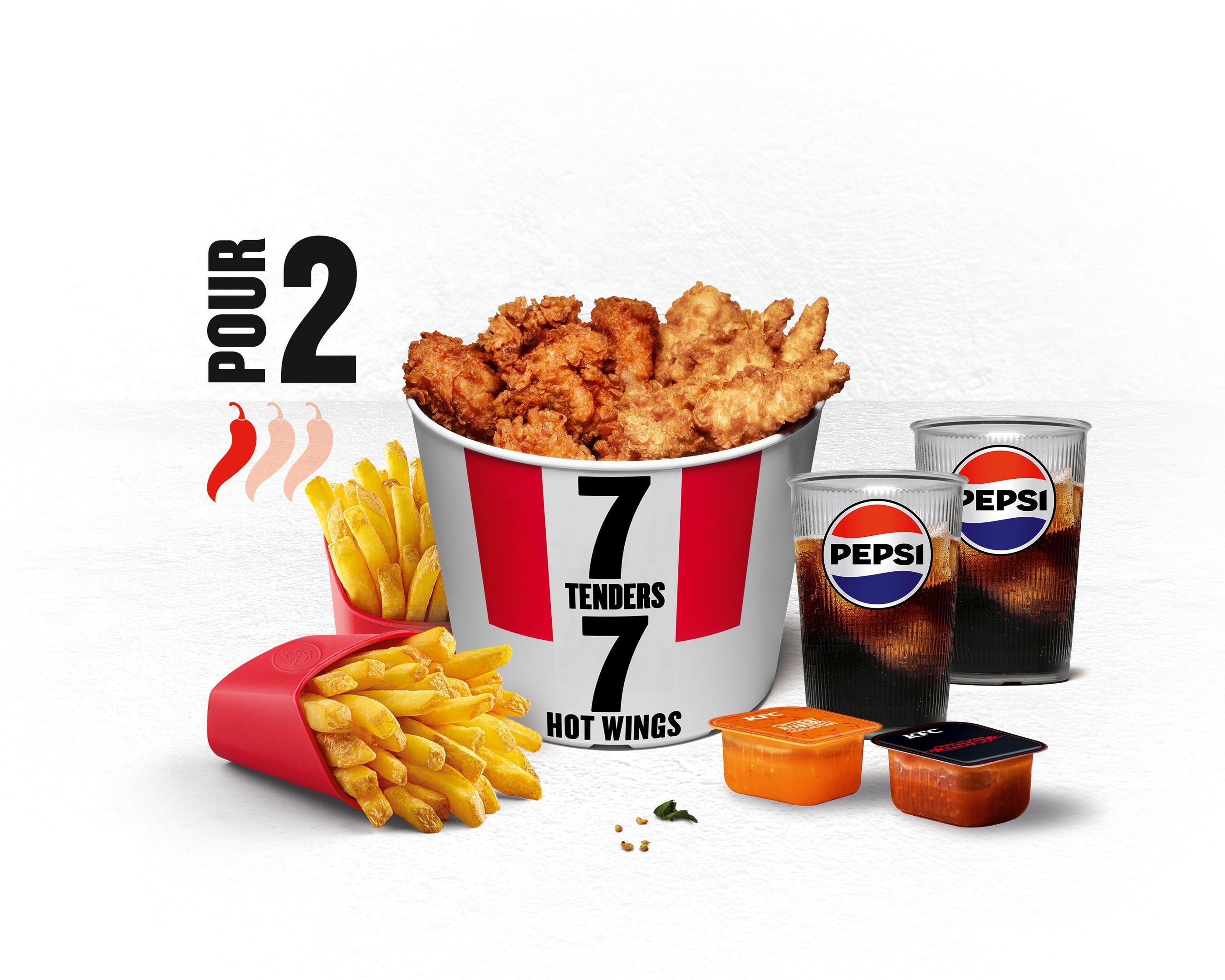 Menu Bucket Duo - 7 Tenders® + 7 Hot Wings®