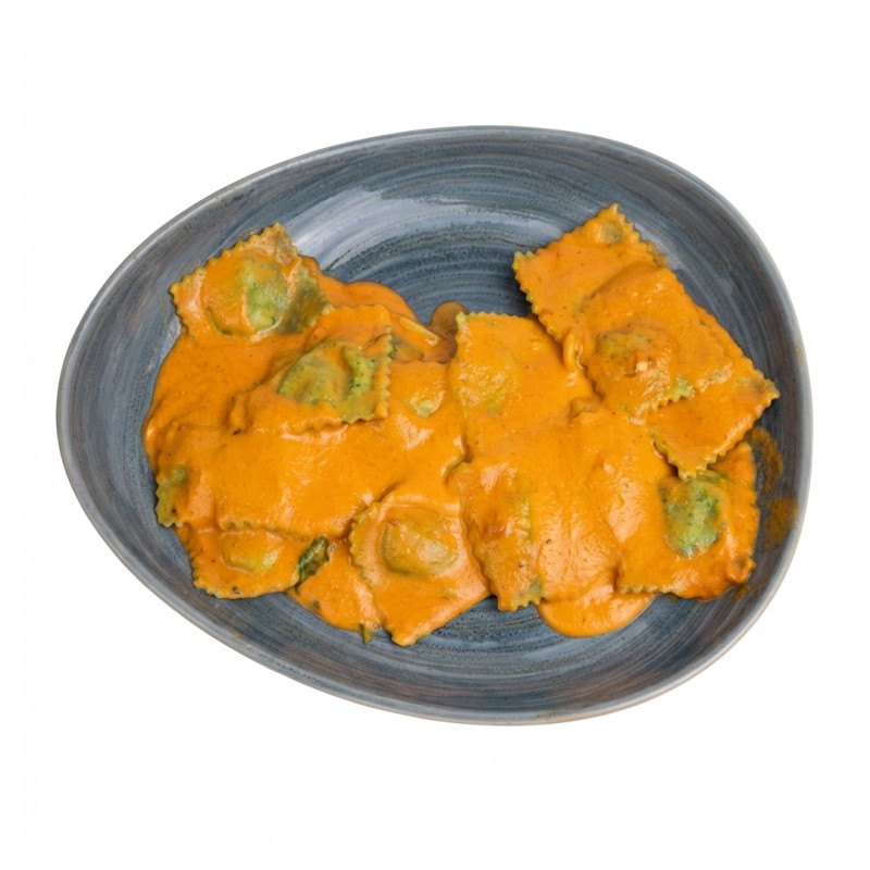 Ravioli Ricotta E Spinaci Con Salsa Aurora