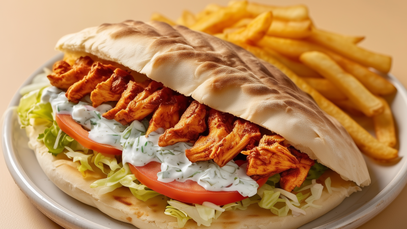 Menu Sandwich Brochette De Poulet