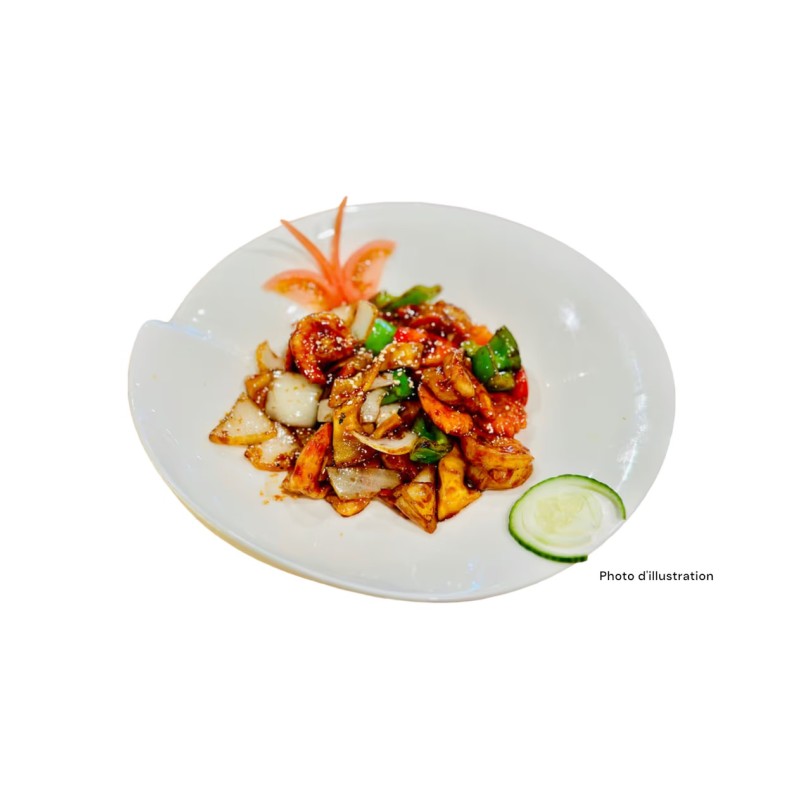 J3 Scampis À La Sauce Teriyaki Sucrée Et Épicée