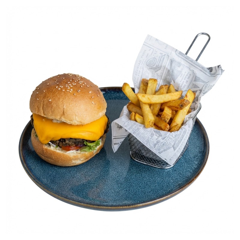 Burger Végétarien Et Ses Frites