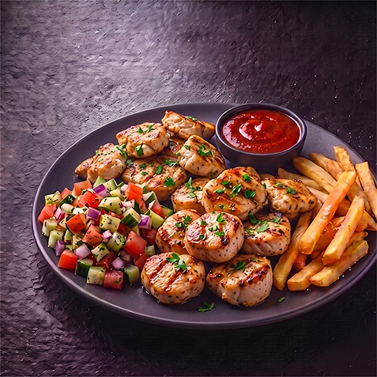 Brochette D'escalope Assiette
