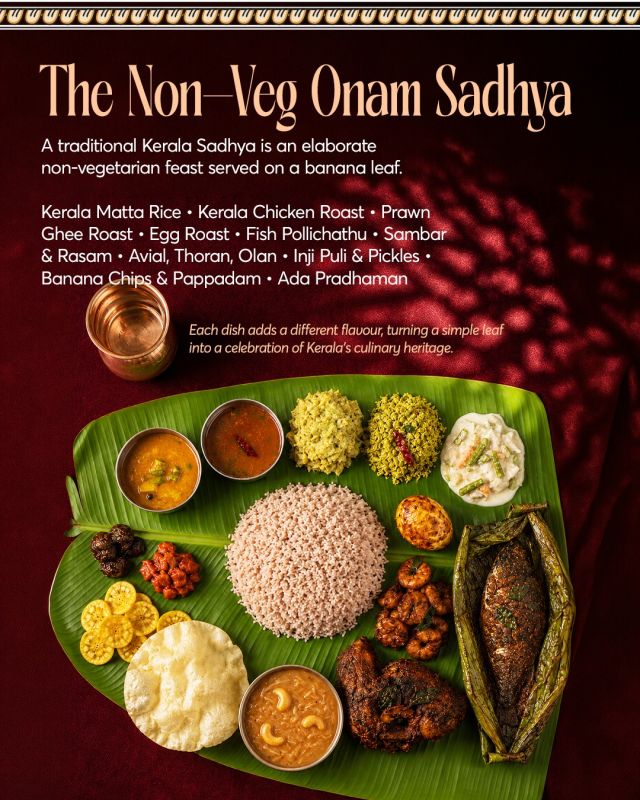 Onam Sadhya Non-Veg (Served With Banana Leaf)