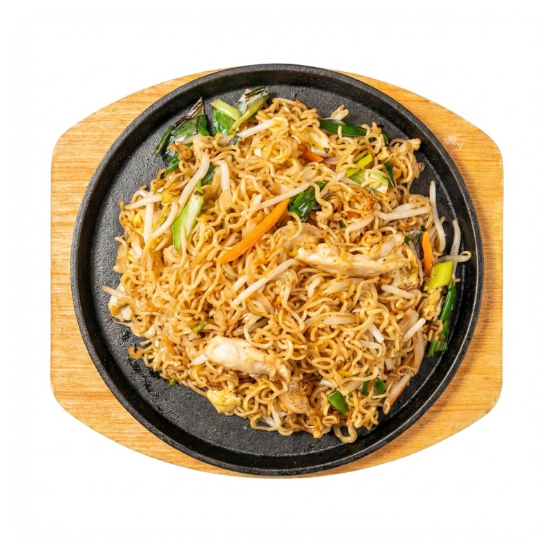 Nouilles Instantanées Sautées Au Poulet