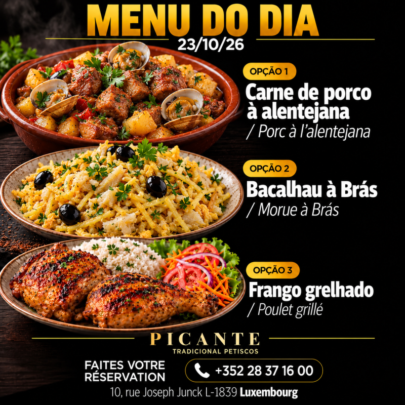 Menu Du Jour Bacalhau A Bras (Morue A Bras)