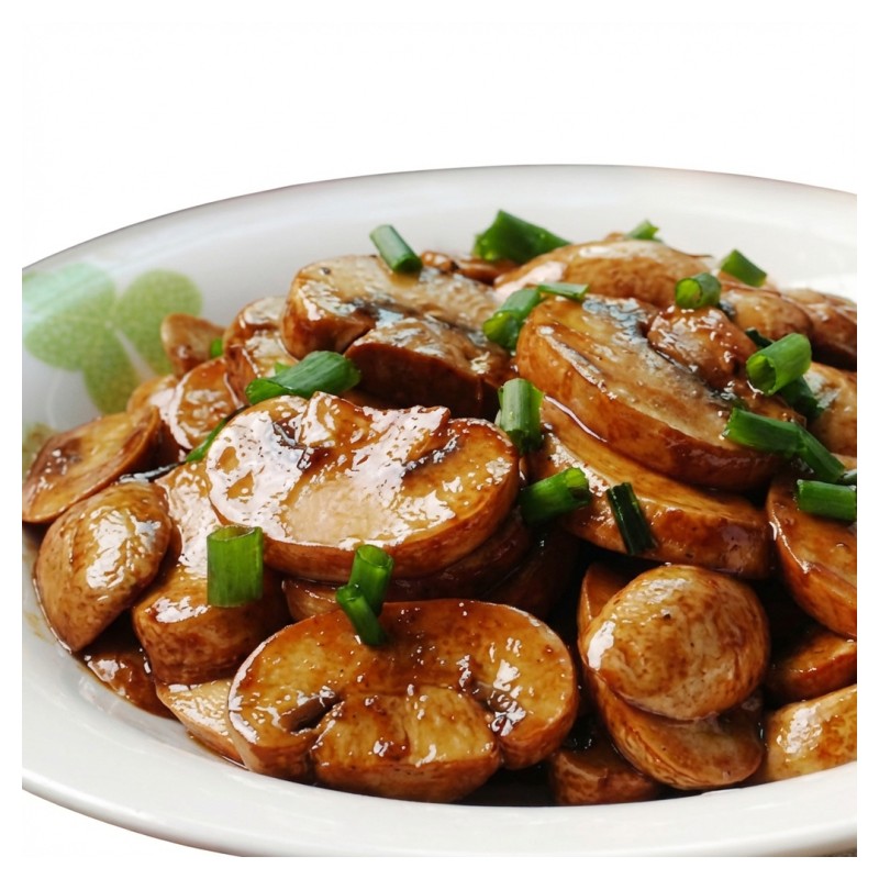 Champignons Blancs, Grillés À La Sauce Soja, Légèrment Caramélisée