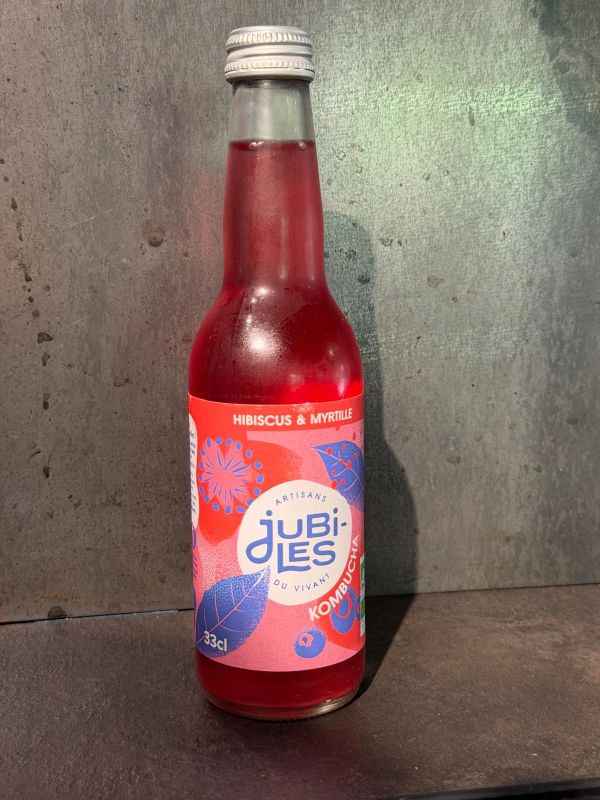 Kombucha Thé Vert & Noir - Hibiscus Myrtille Bio