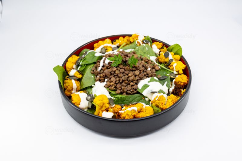 Turmeric Roasted Cauliflower & Lentil Salad - Fit & Fresh