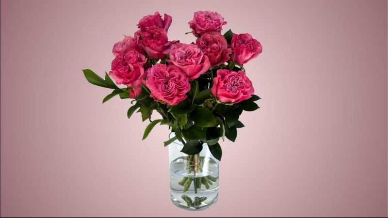 Pink Roses Bouquet 10 Pieces