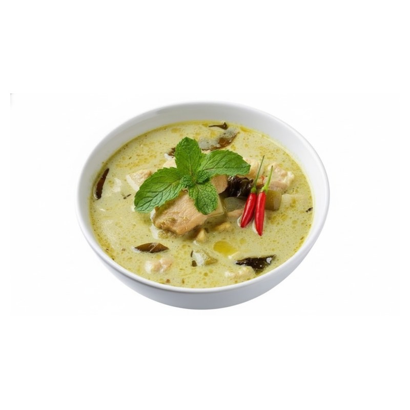 Curry Vert Au Poulet Avec Lait De Coco