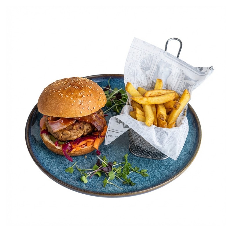 Pulled Pork Burger Et Ses Frites