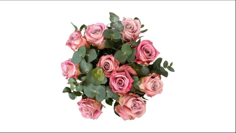 Pink Roses Bouquet 11 Pieces