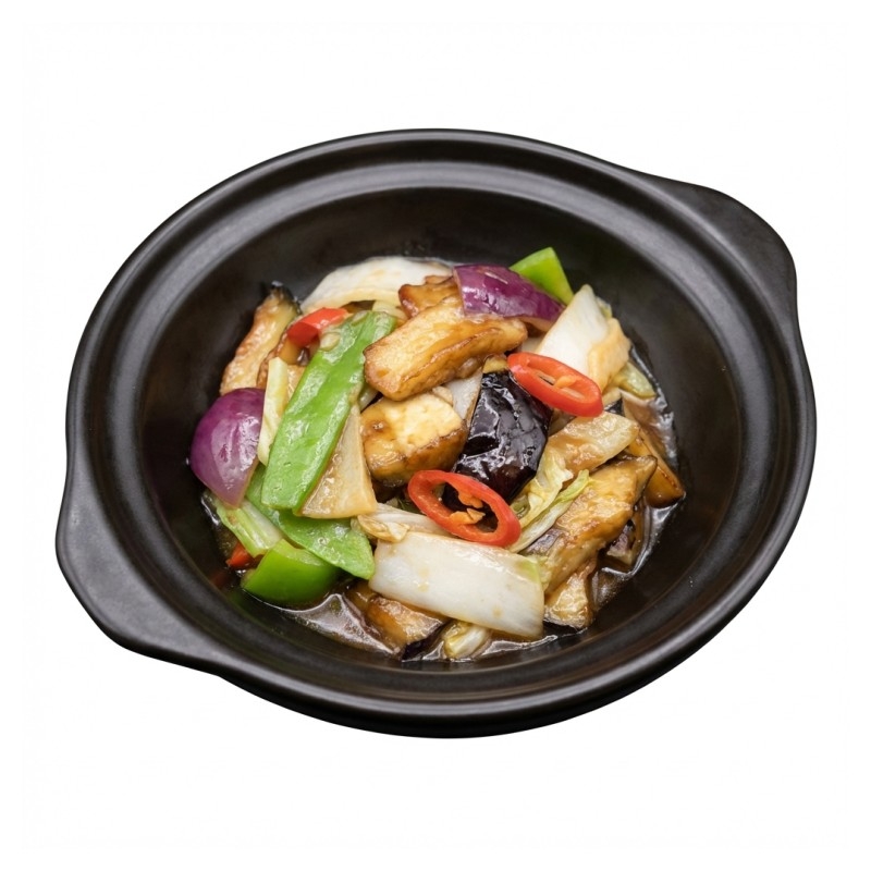 128 Aubergines Sautées Aux Légumes