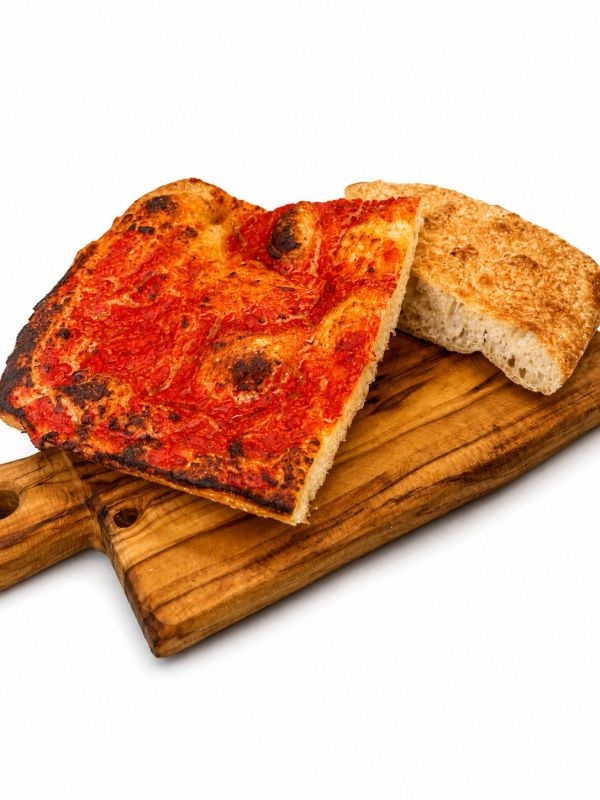 Tranche De Pizza (Margherita Or Red) + Half Stuffed Focaccia