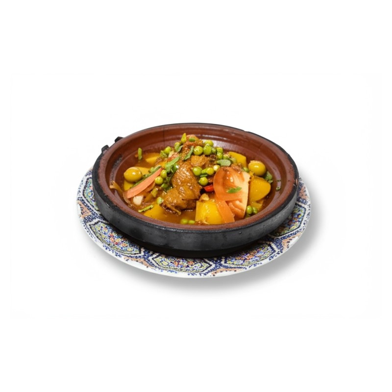 Tajine De Village Boeuf, Carottes, Olives Et Pommes De Terre