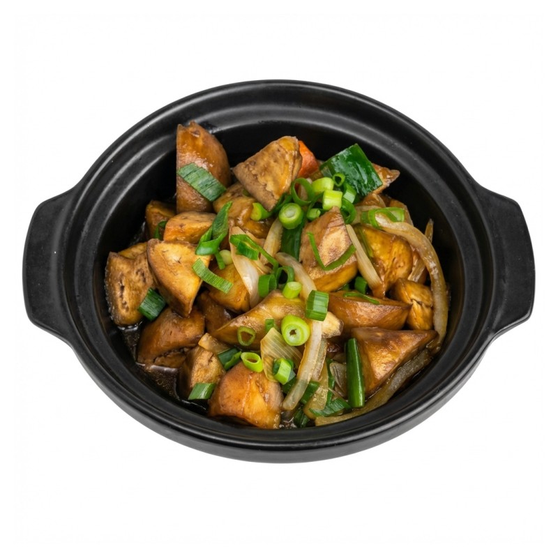 Stew Pot With Meat And Eggplant