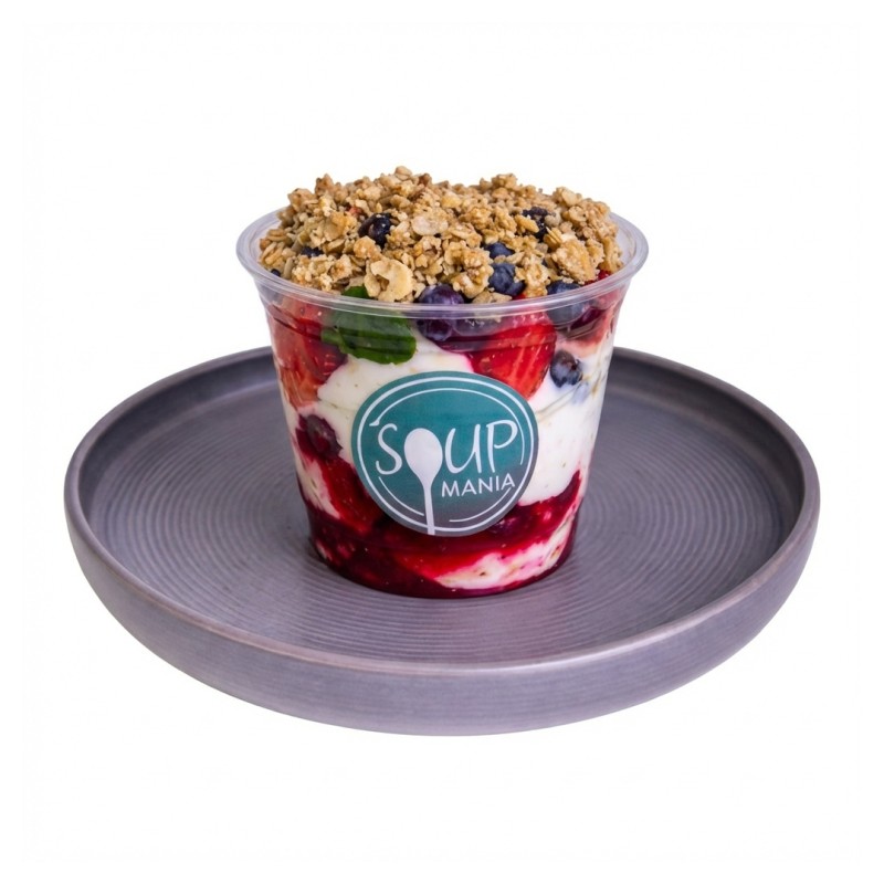 Yaourt Grecque, Coulis De Fruits Rouges Et Granola