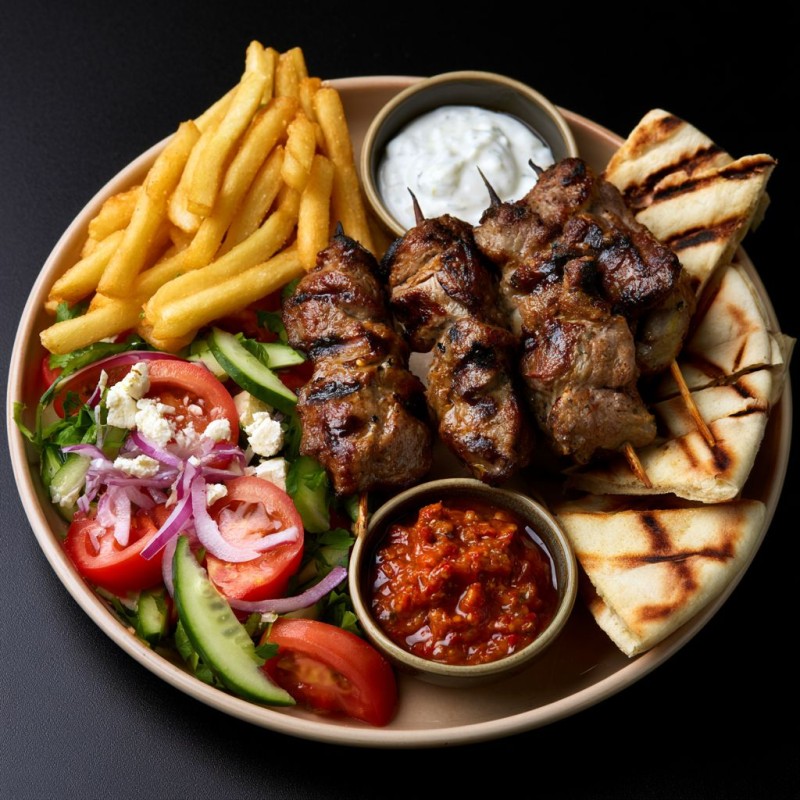 Assiette Brochette D'agneau