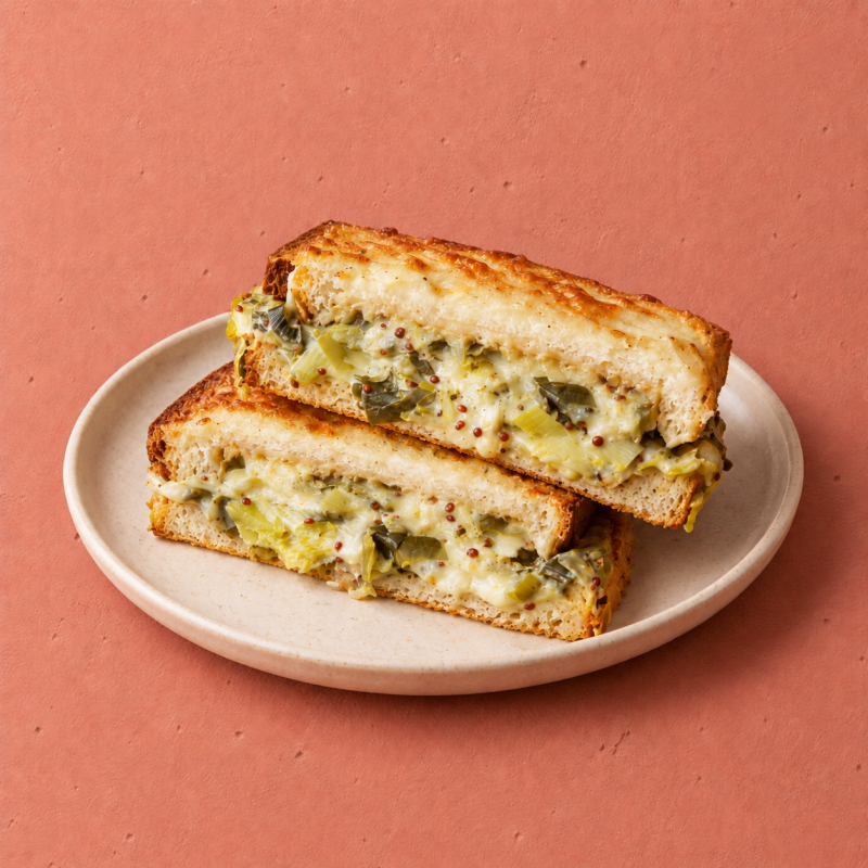 Croque Poireaux-Chèvre-Moutarde De Meaux