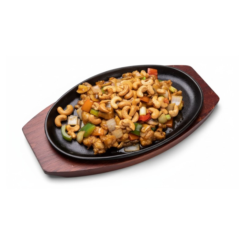 Poulet Avec Noix De Cajou Au Fer Chauffant