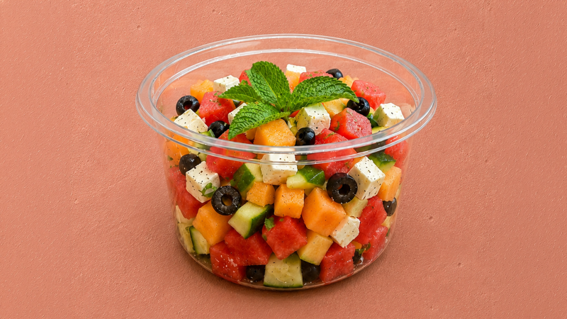 Salade De Pastèque, Melon, Feta, Concombres