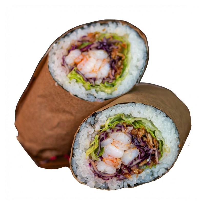 Bu2 Burrito Crevette Tempura Avocat Lolo Verte Sauce