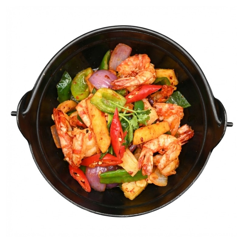 Scampis Épicées Du Chef Au Wok Sec