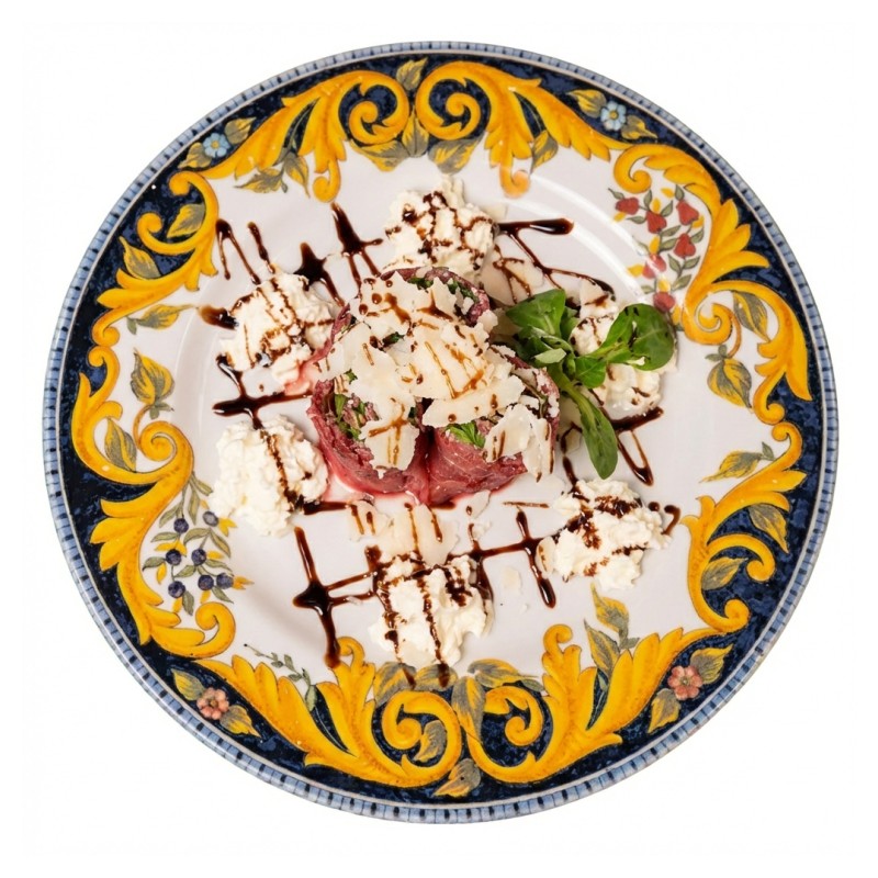 Carpaccio Di Manzo Con Spuma Di Formaggio E Limone