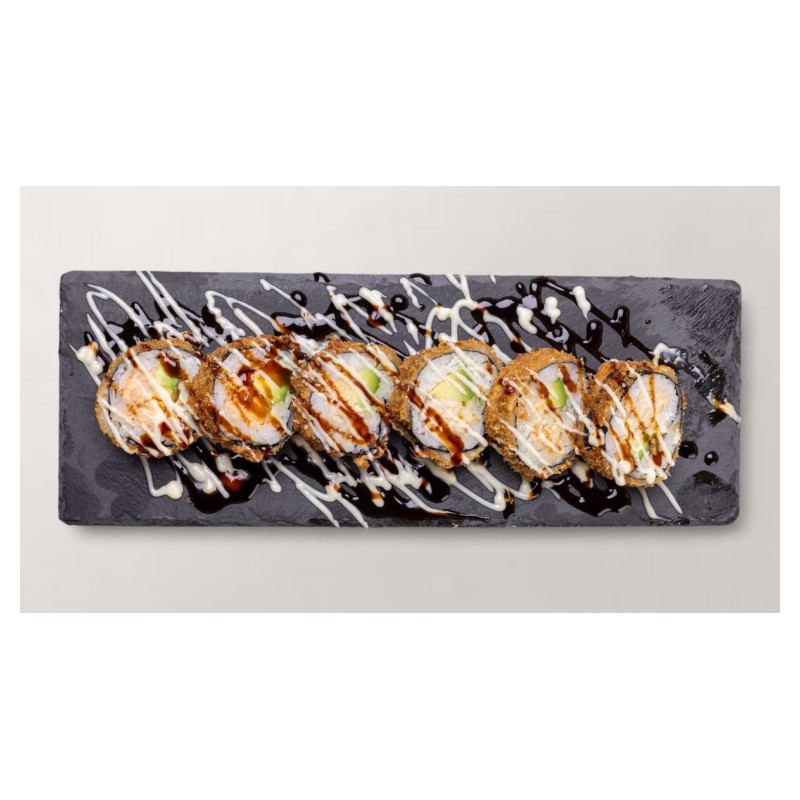 Ho7 -Maki Frit Thon Cuit Pomme Avocat (Piquante)