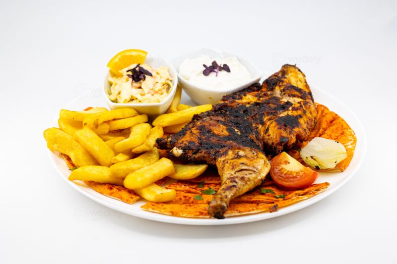 Demi-Poulet Au Charbon