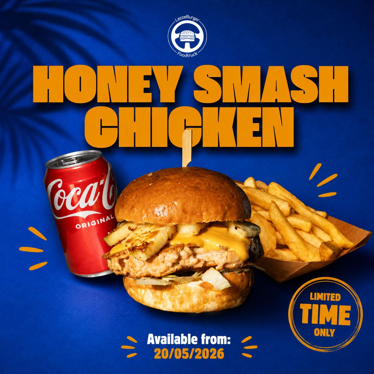 Honey Smash Chicken Burger Menu