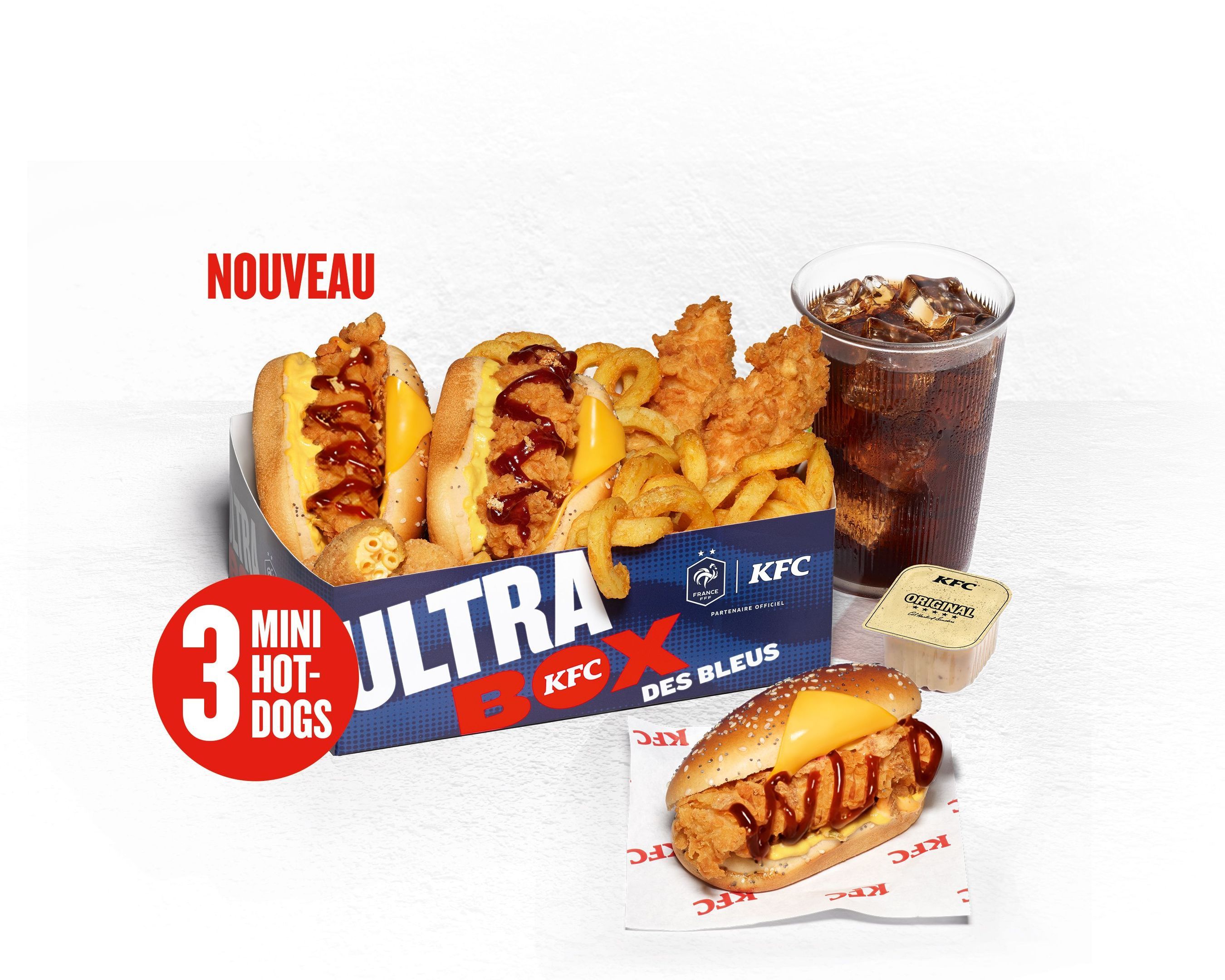 Ultrabox Des Bleus 3 Mini Hot-Dogs Bbq