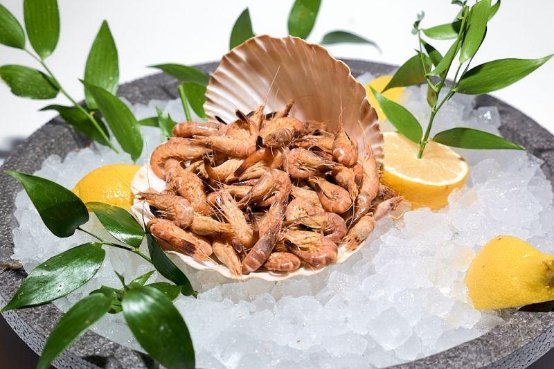 Belle Portion De Crevettes Grises