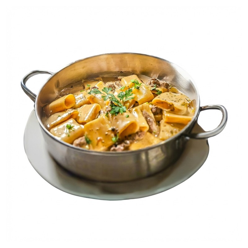 Paccheri Au Filet De Boeuf Et Poivre Vert