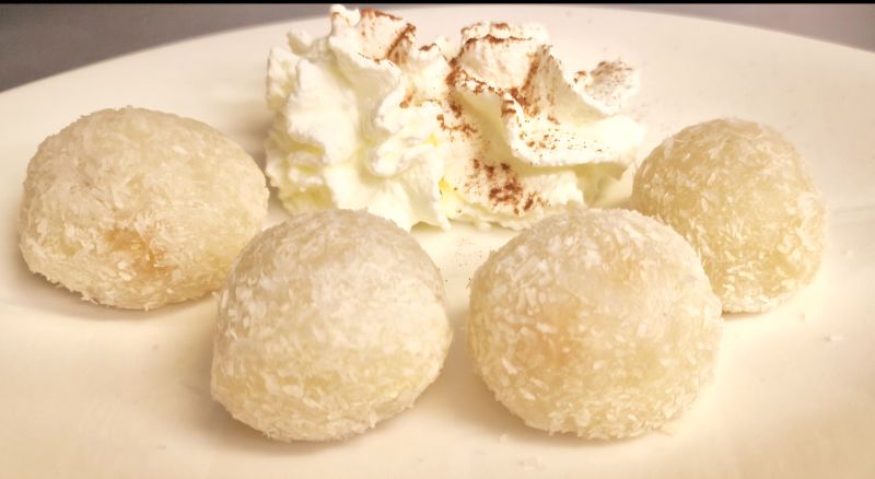 616 Mochi Chinois / Perle De Coco Végétale Fait Maison 4 Pièces