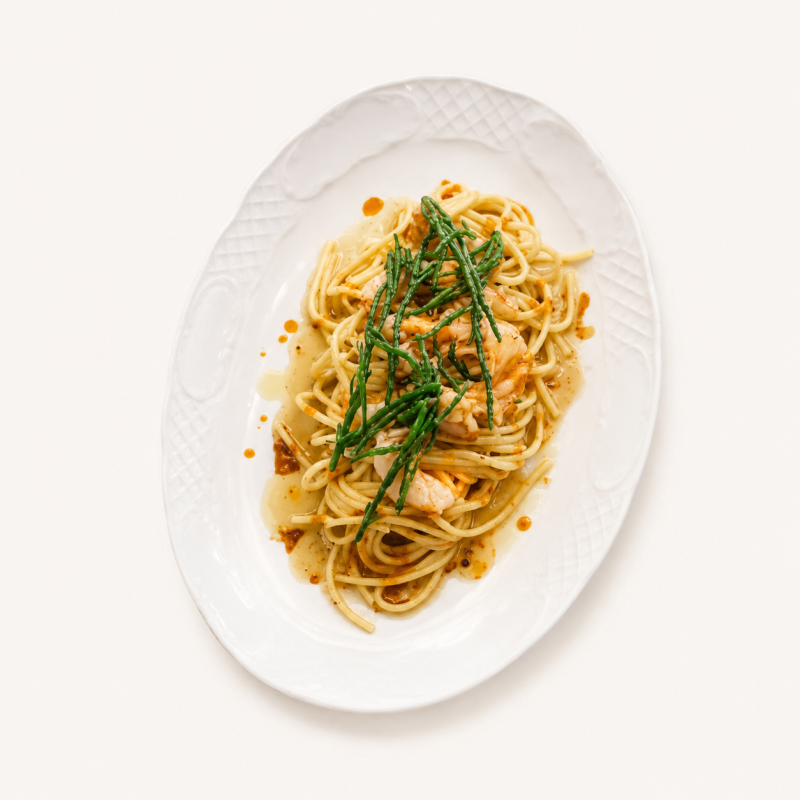 Spaghetti Limone E Scampi