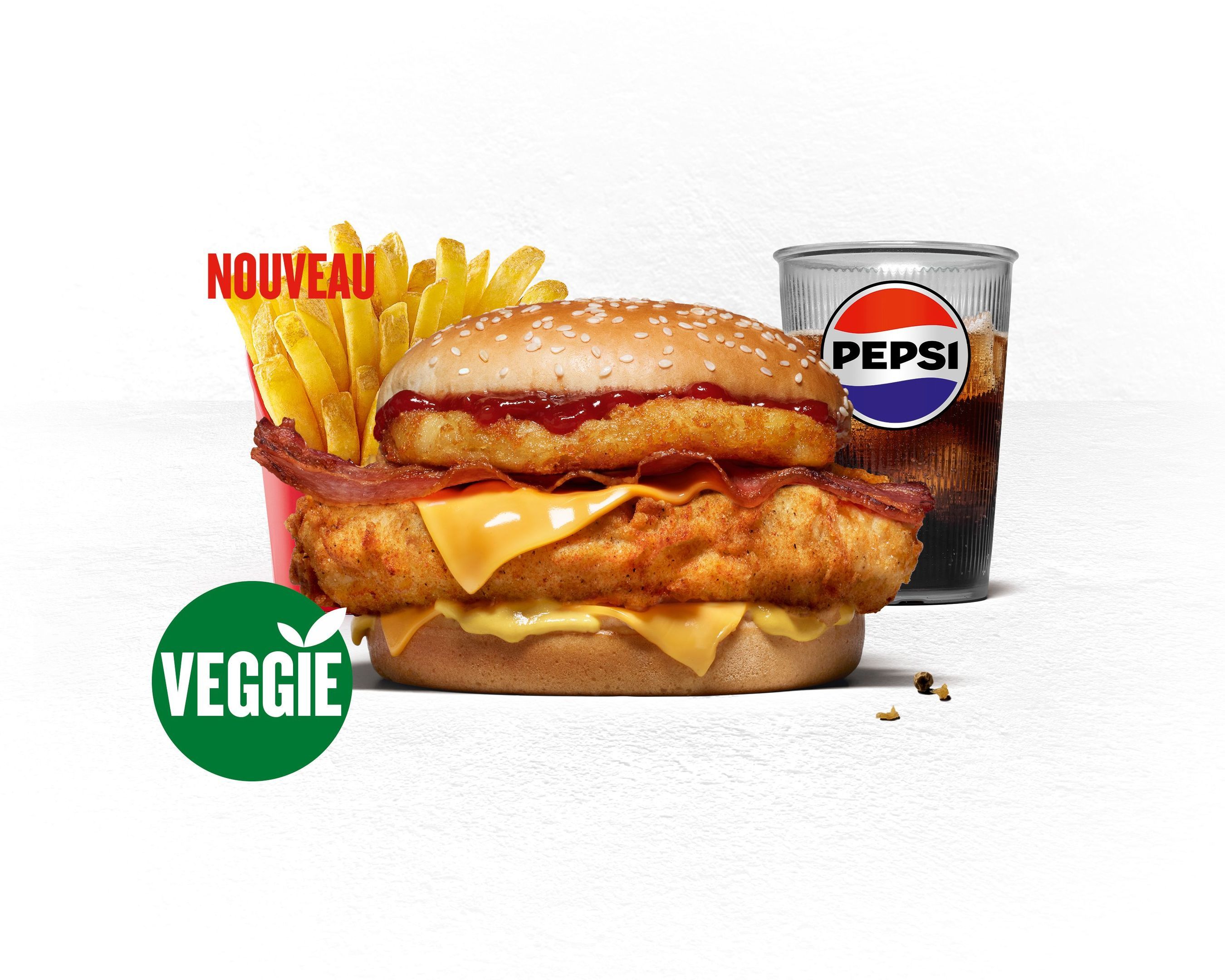 Menu Tower Cheese & Bacon Veggie