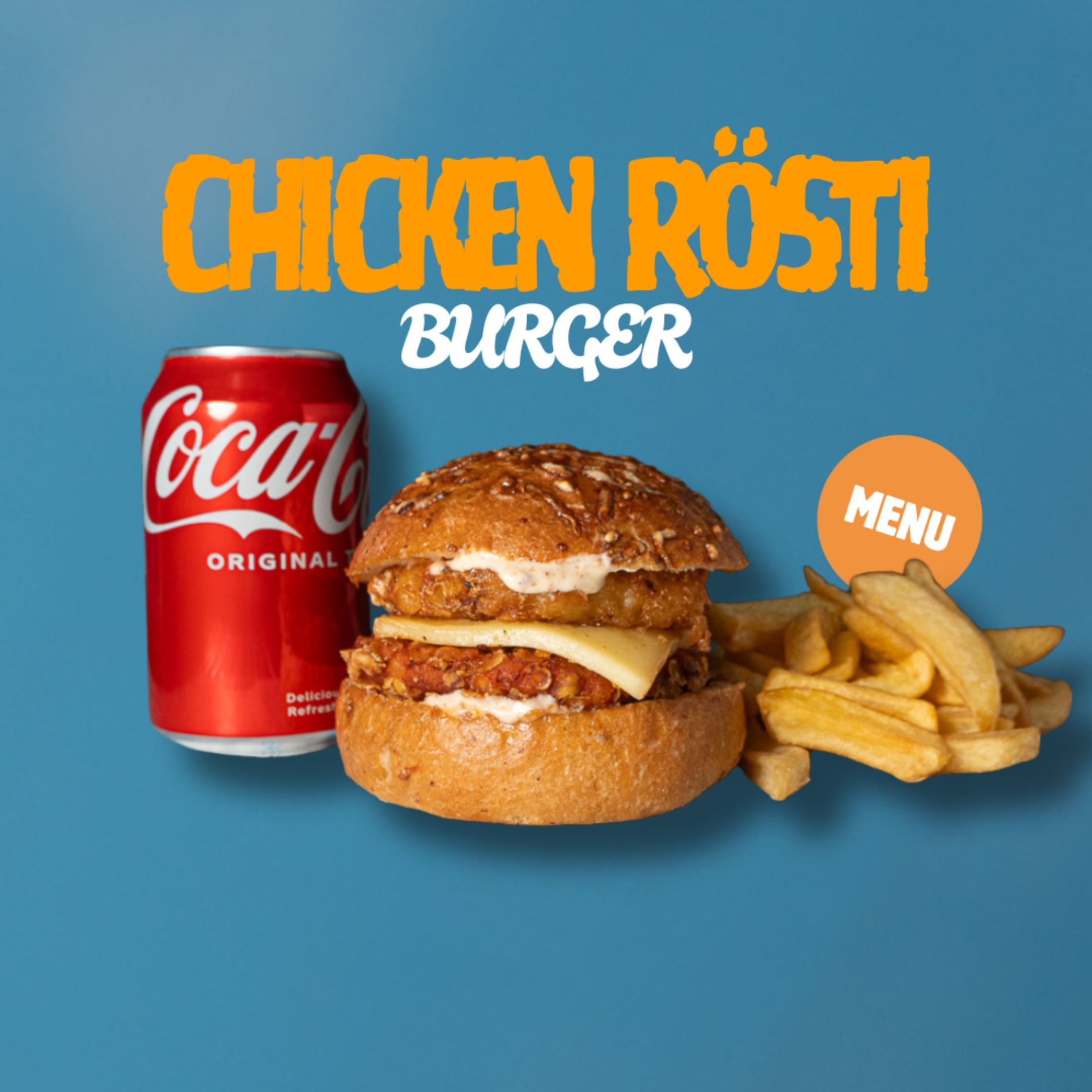Chicken Rösti Burger Menu