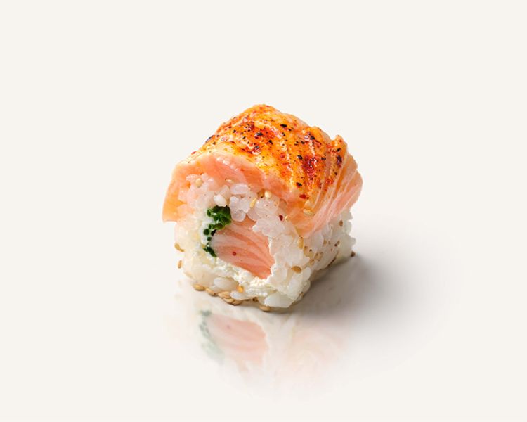 California Salmon Aburi Roll - 8 Pièces
