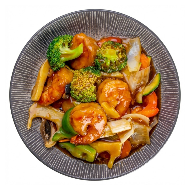 Scampis Sauté Aux Légumes