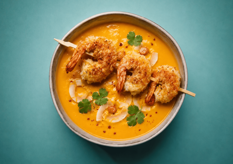 Exotic Soup With Shrimps