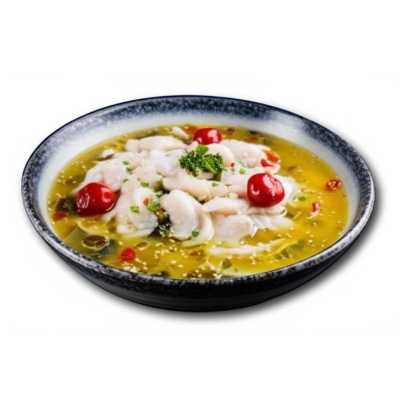 Filet De Poisson Frits Au Bouillon Chou Chine Mariné