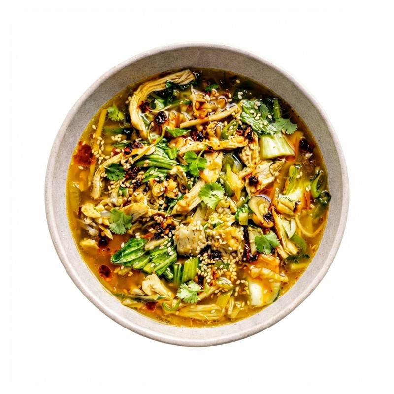 Soupe Asiatique Au Poulet, Gingembre Et Pak Choi 600Ml