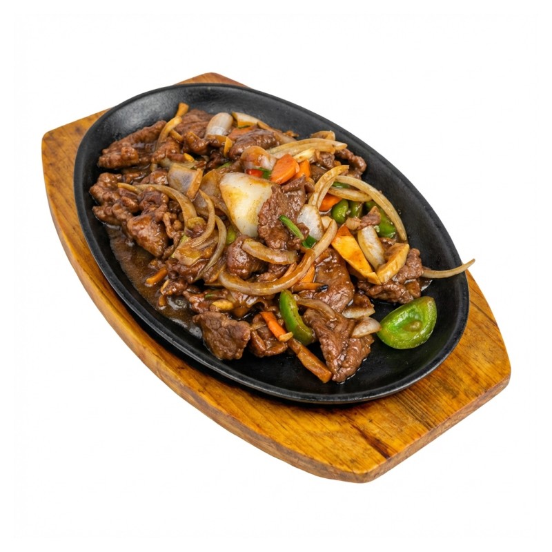 Boeuf A La Sauce Sha-Sha Sur Plaque