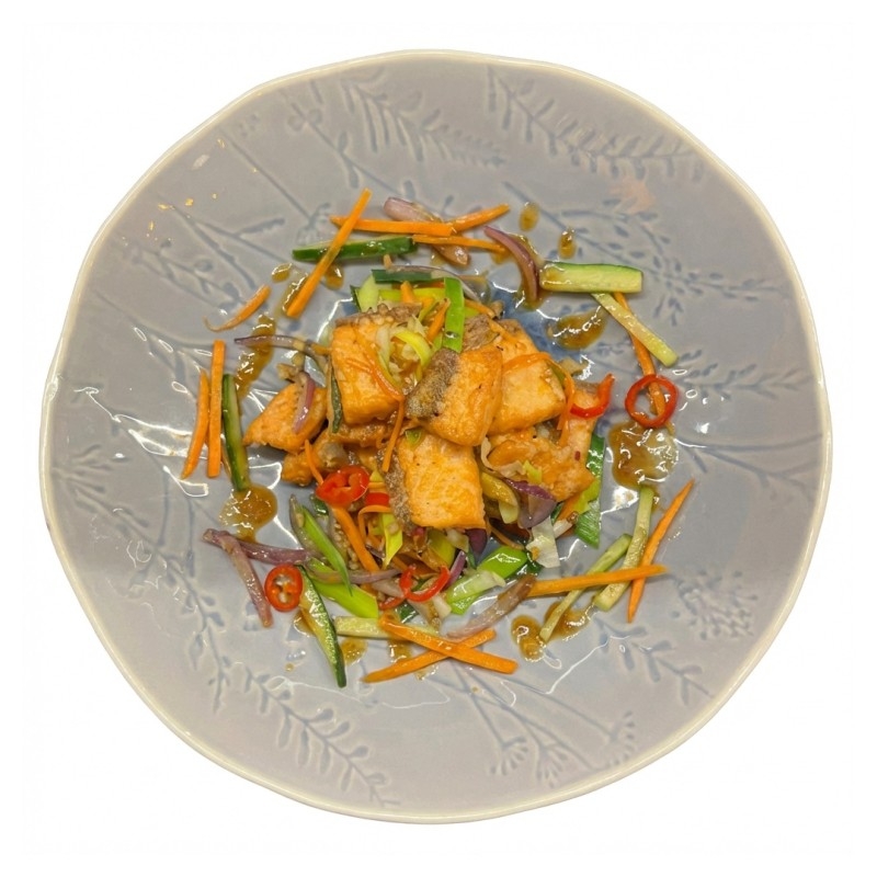 Filet De Saumon Épicé Au Sel Et Poivre