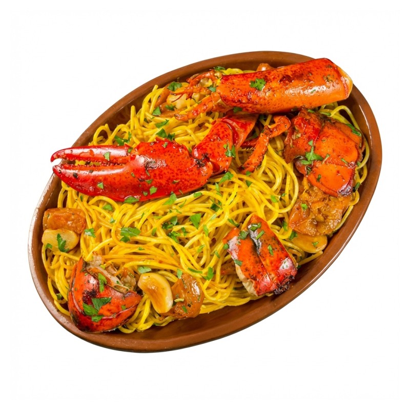 Le Demi Homard Et Ses Spaghettis