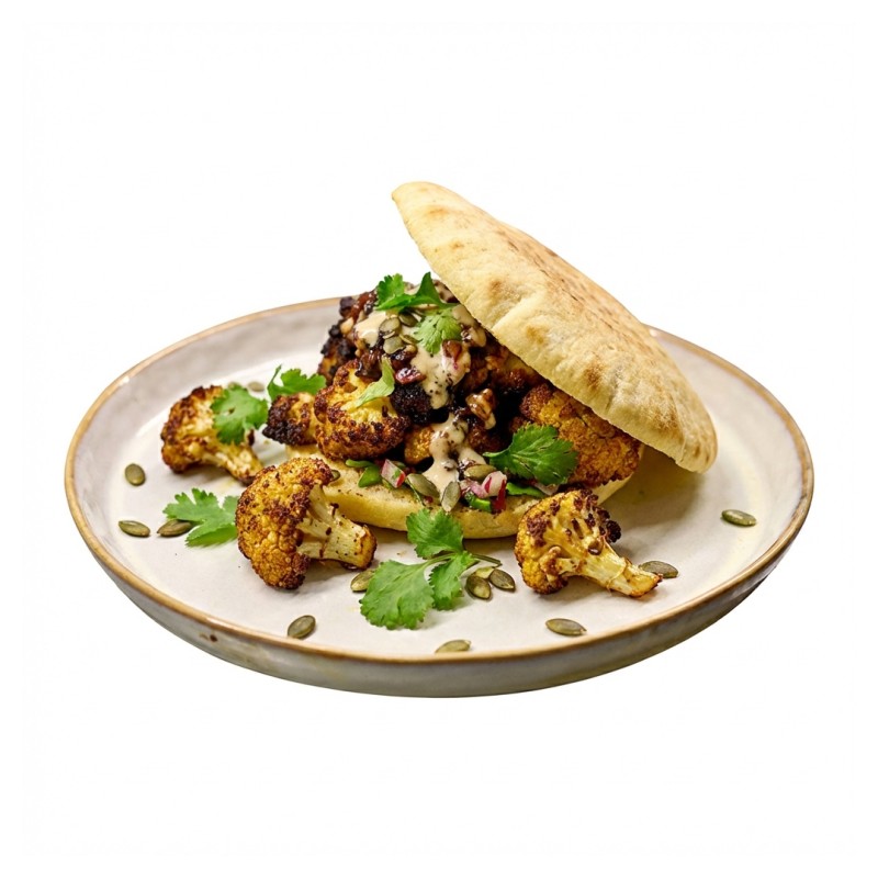 Foccacia, Cauliflower, Tahini, Coriander And Lime Chutney