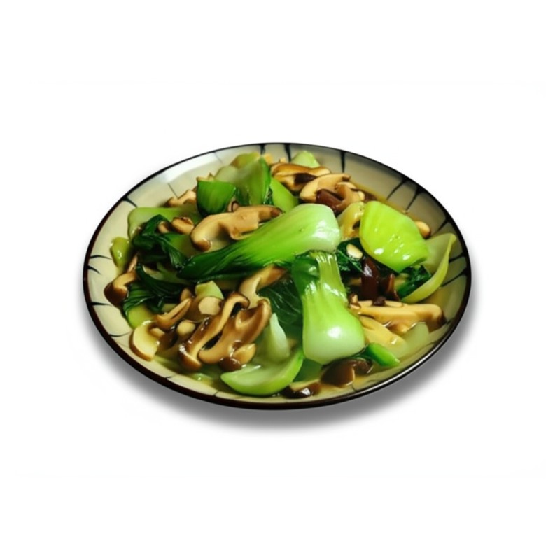 Pak Choi Sauté Avec Champignons Shiitake