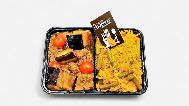 Loubia polo végan et Ragoût Halim Bademjan(500 ML) - Persian Foodbox