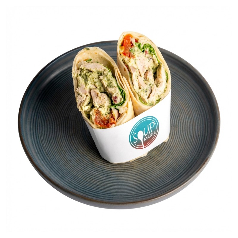 Wrap Poulet Pesto, Tomate Confites, Parmesan